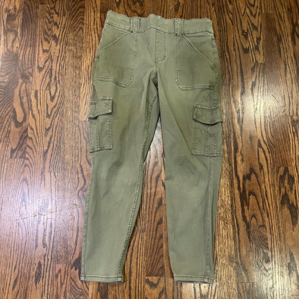 Stretch Twill Ankle Cargo Pant Darkened Olive PETITE 1x